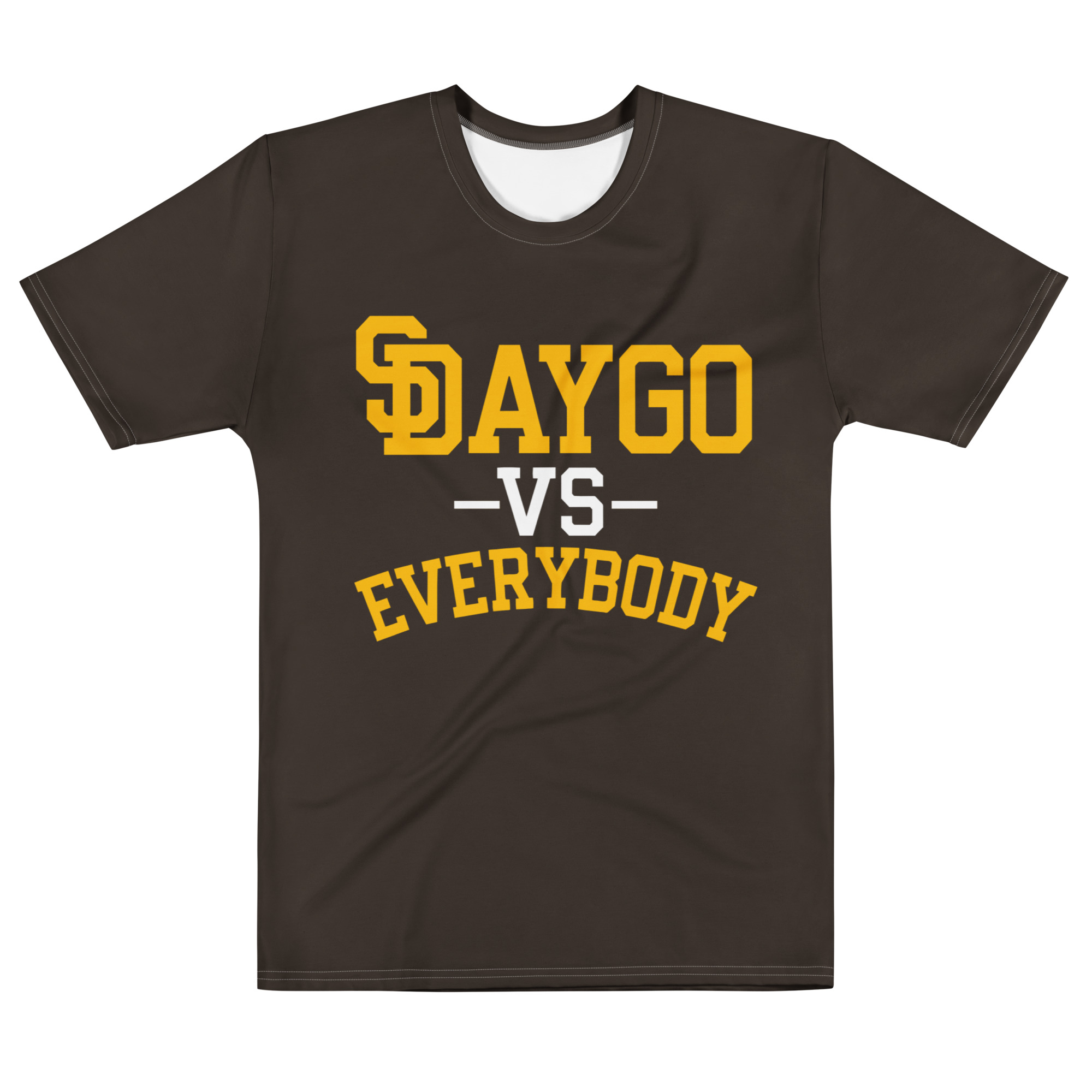DVE 61904 Yellow & White SD Logo Men's T-Shirt