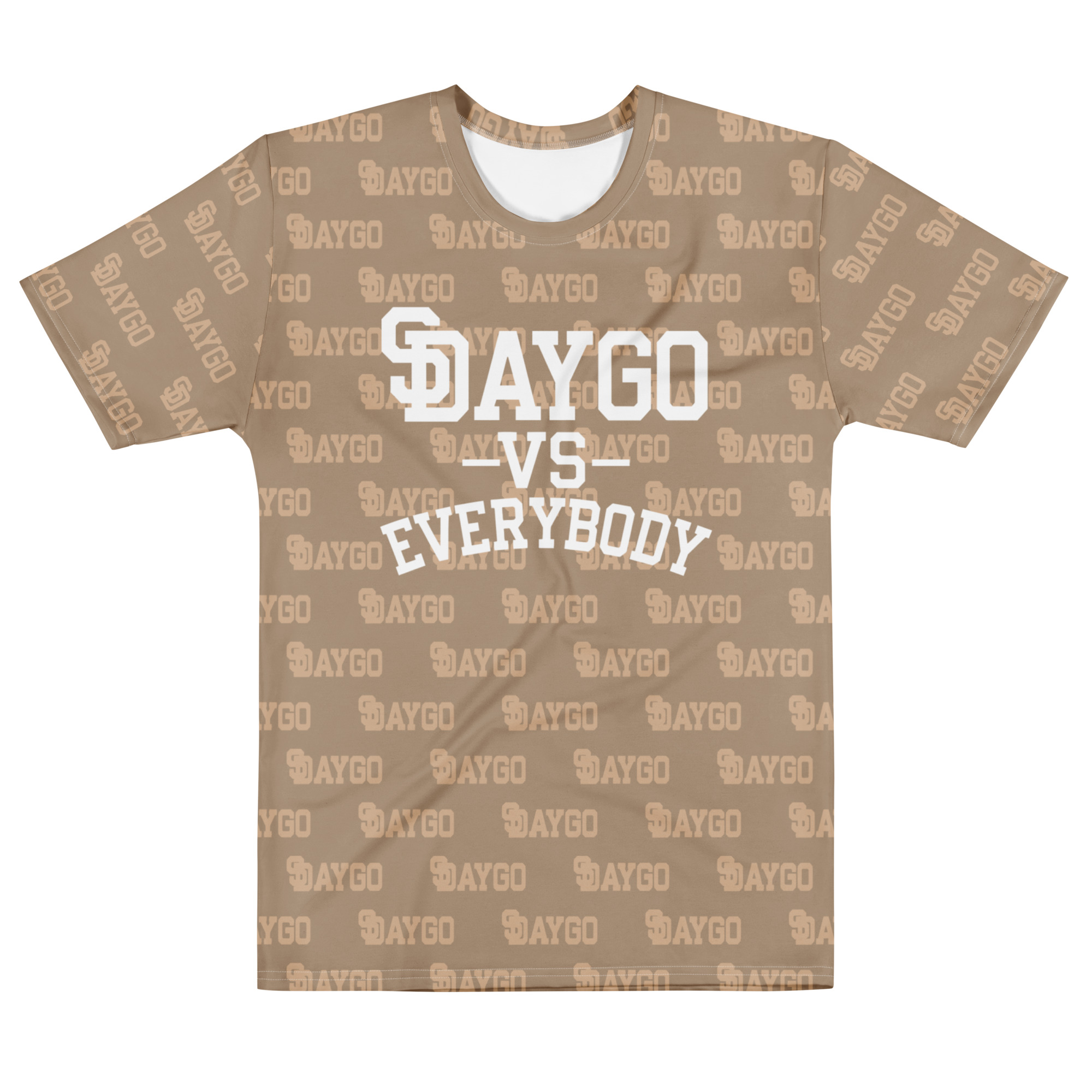 DVE Paper Trail Tan & White Pattern Men's T-Shirt