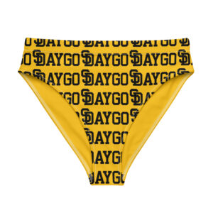 DVE Yellow Tape Women's High-Waisted Bikini Bottom