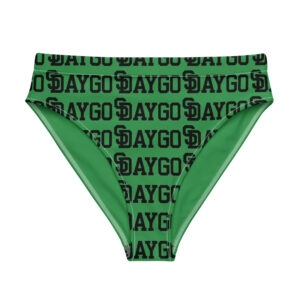 DVE Palm Treez Green Women's High-Waisted Bikini Bottom