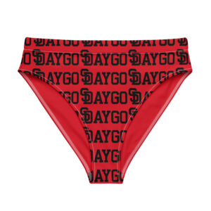 DVE Infrared Red Women's High-Waisted Bikini Bottom