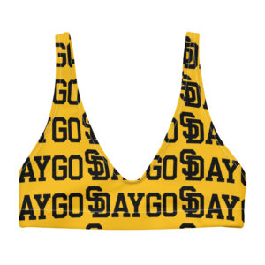 DVE Yellow Tape Women's Padded Bikini Top