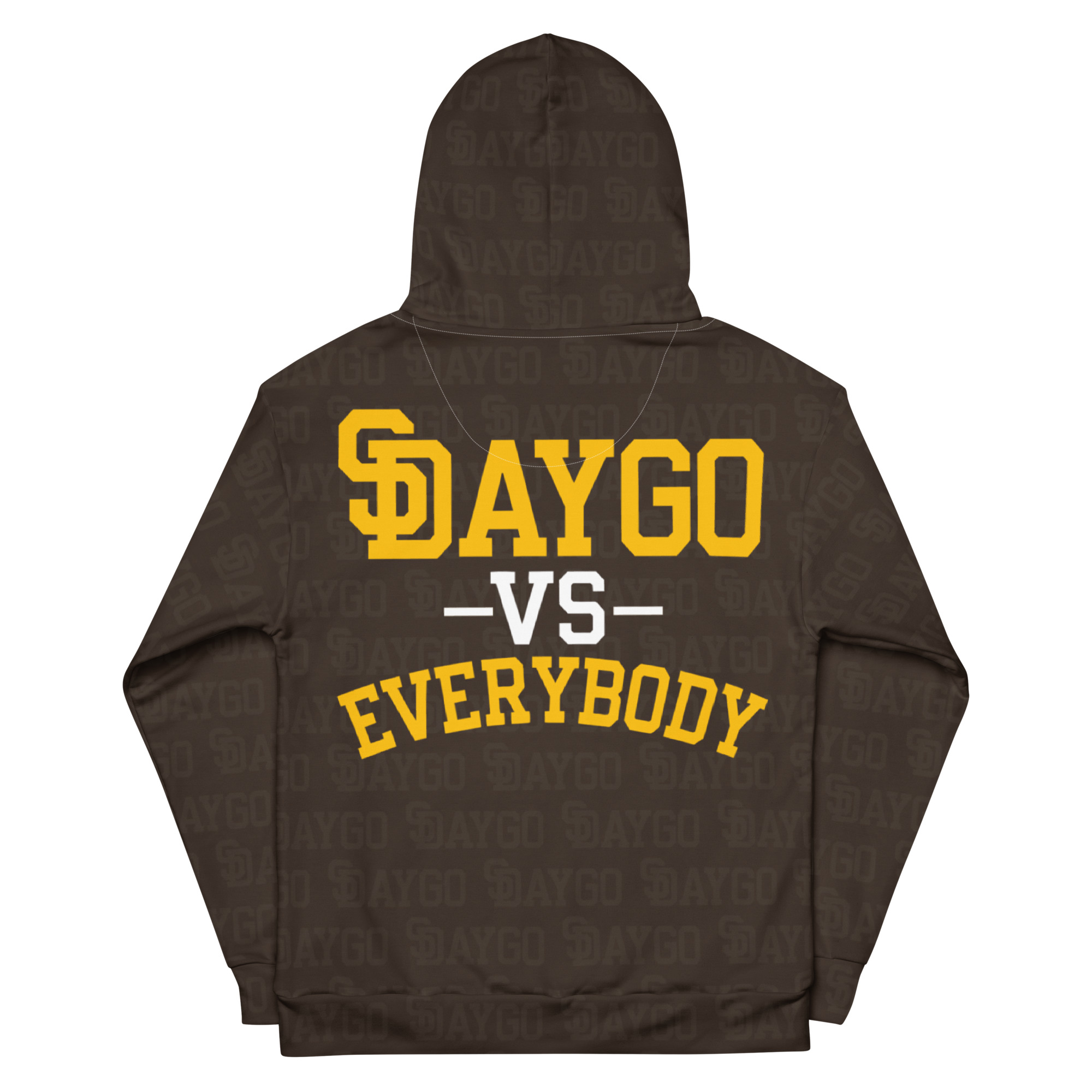 DVE 61904 Yellow & White Pattern Hoodie - Image 2
