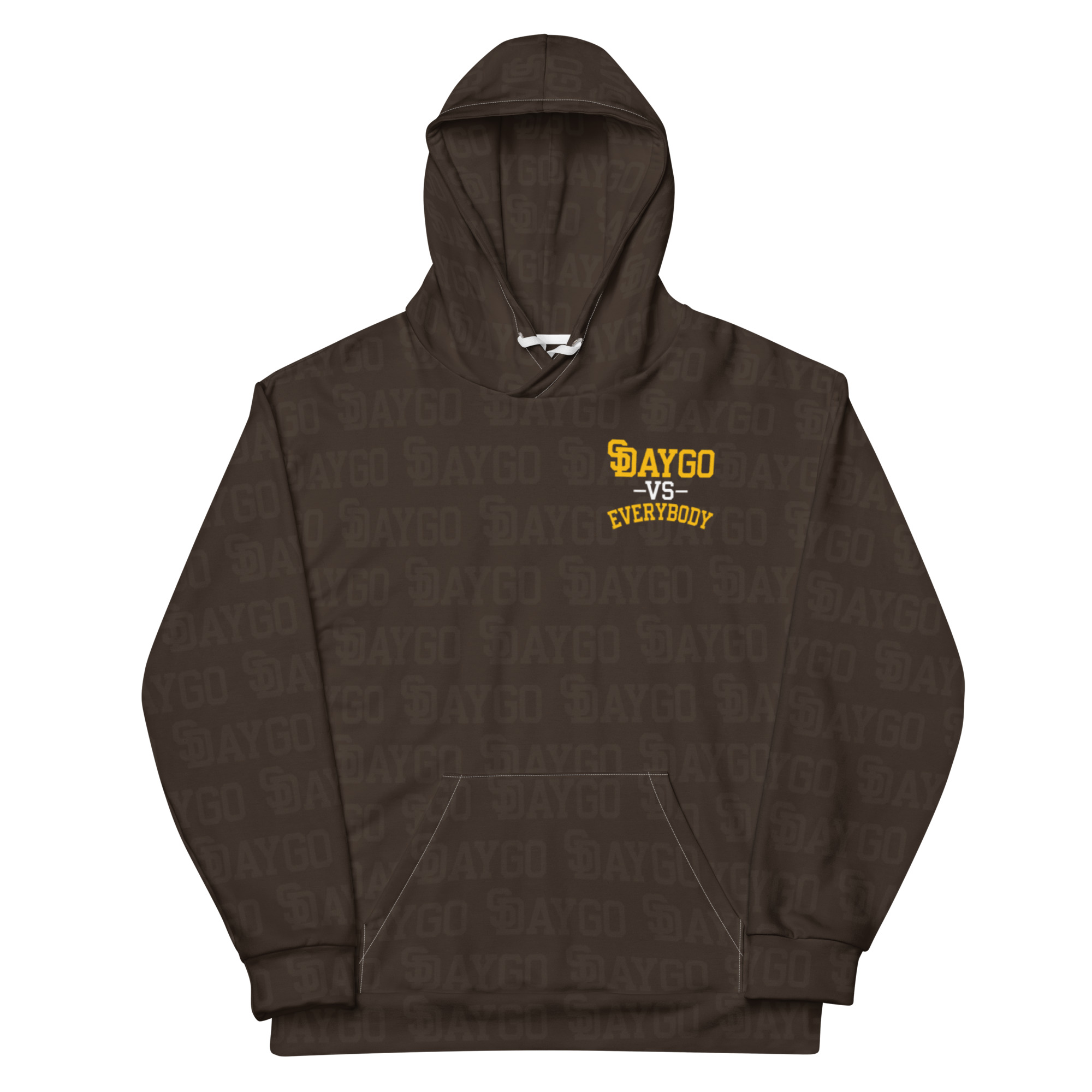 DVE 61904 Yellow & White Pattern Hoodie