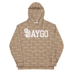 DVE Paper Trail Tan & White Pattern Unisex Hoodie
