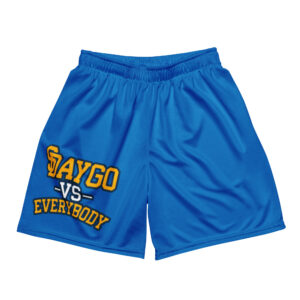 DVE California Gold Powder Blue & Gold Unisex Mesh Shorts