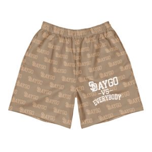 DVE Paper Trail Tan & White Pattern Athletic Long Shorts