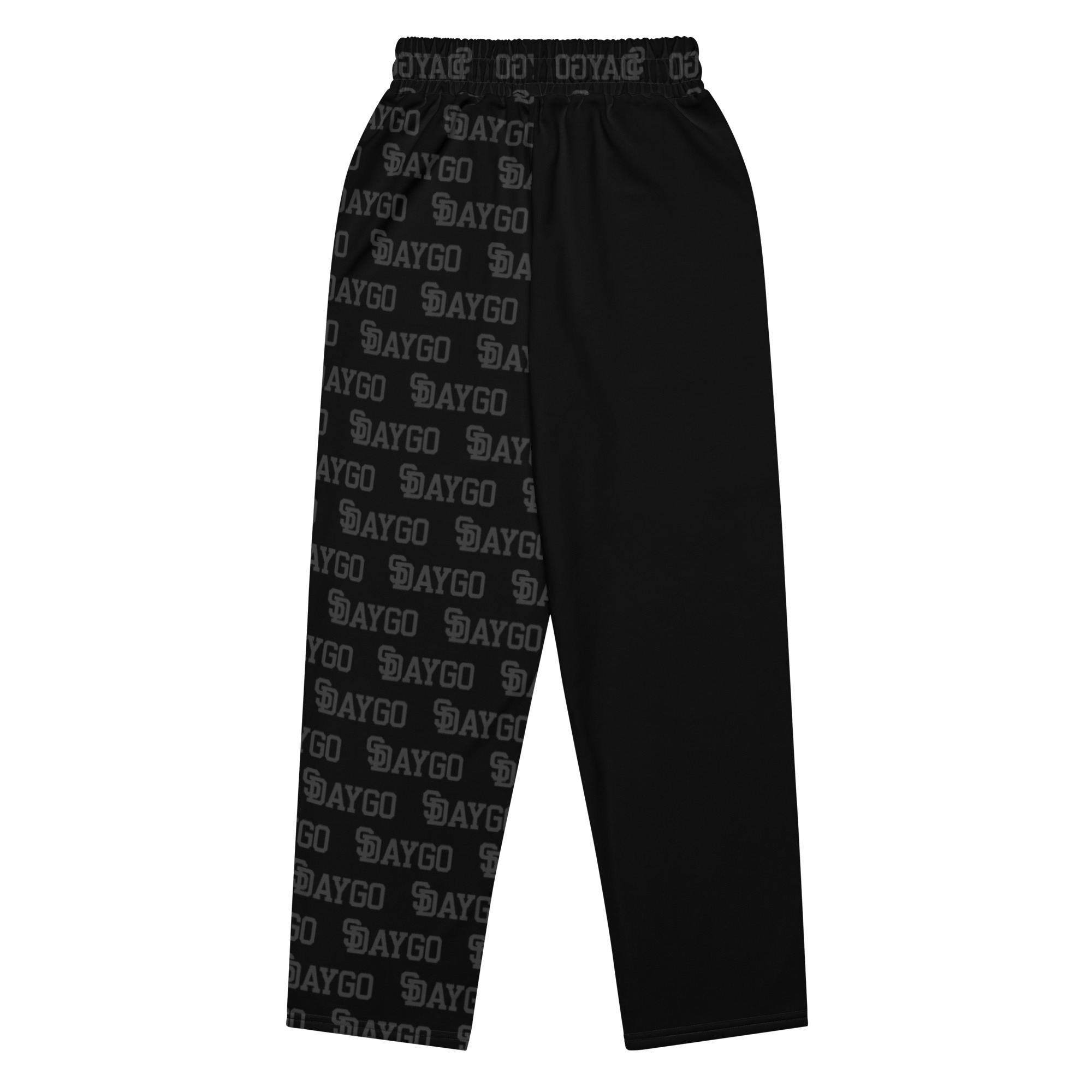 DVE Black Market Black & White Pattern Wide-Leg Joggers - Image 2