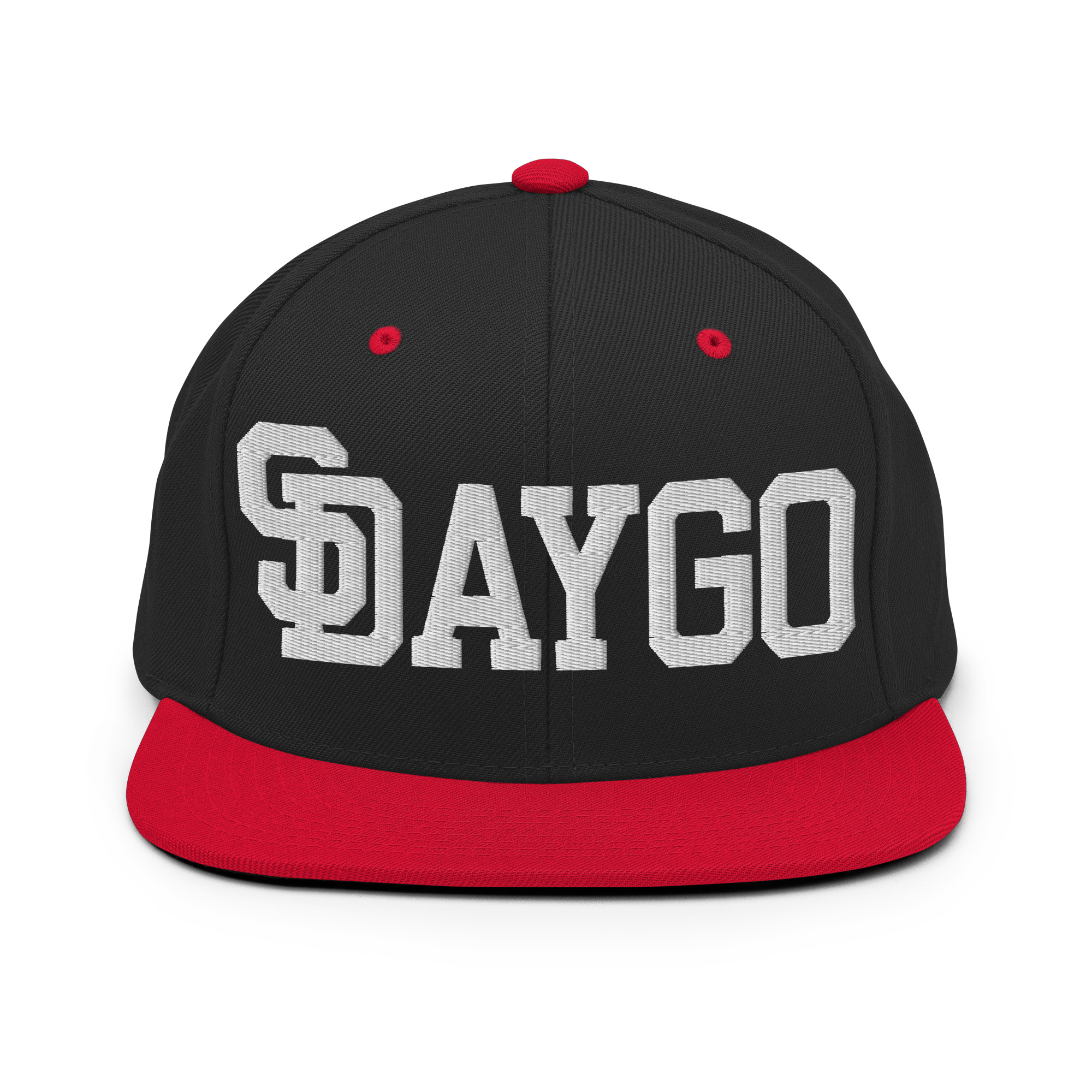 DVE Redline White SD Logo Red & Black Snapback Hat - Image 2