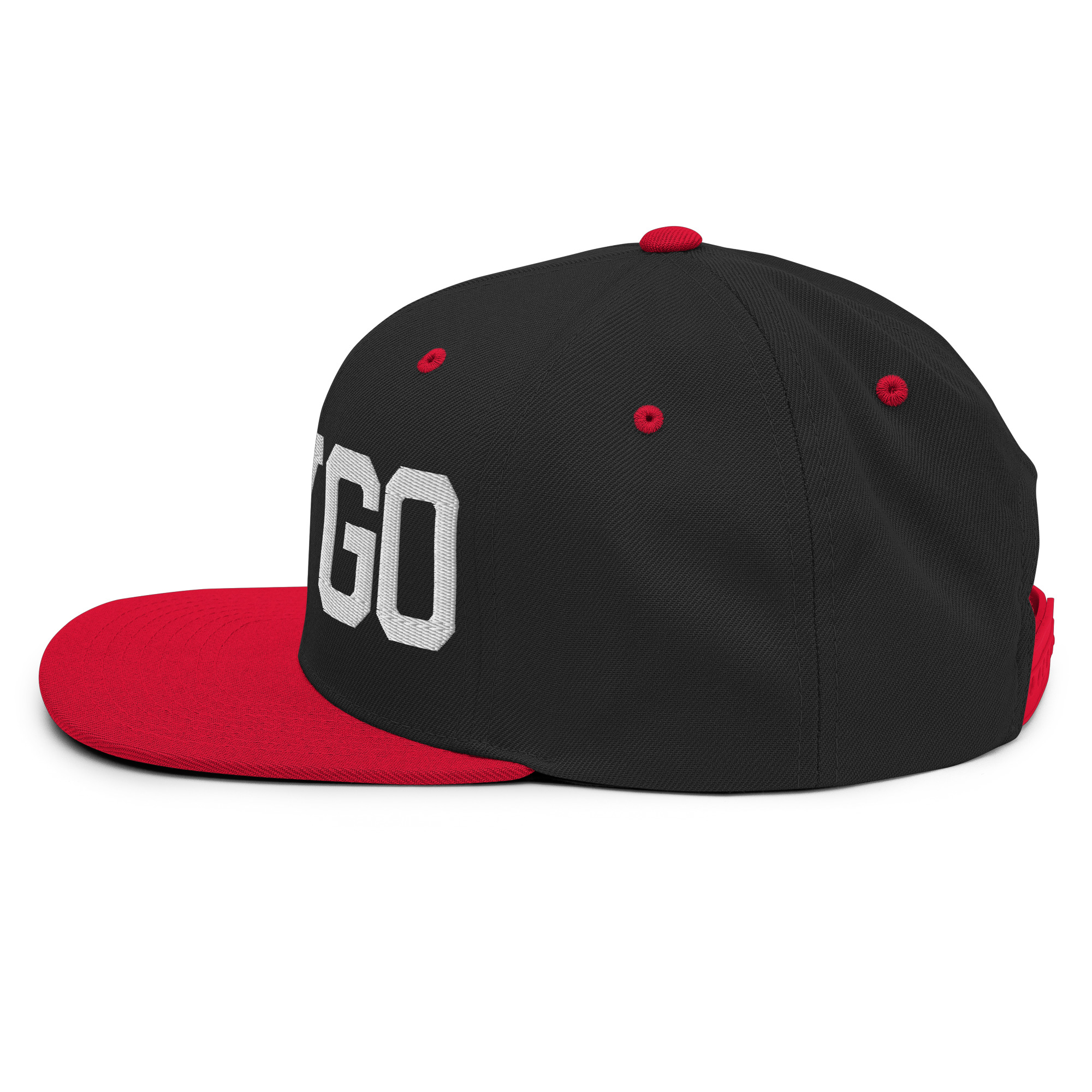 DVE Redline White SD Logo Red & Black Snapback Hat - Image 5