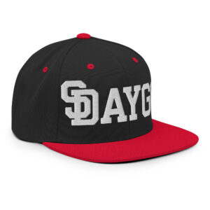 DVE Redline White SD Logo Red & Black Snapback Hat