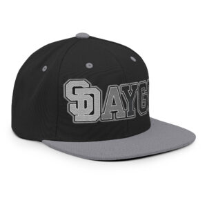 DVE Black Market Designer SD Logo Black Snapback Hat
