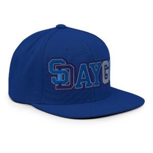 DVE Blue Hunneds Designer SD Logo Royal Blue Snapback Hat
