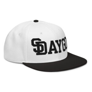 DVE Black Market White & Black SD Logo Snapback Hat