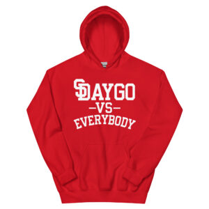 DVE Infrared White SD Logo Red Hoodie