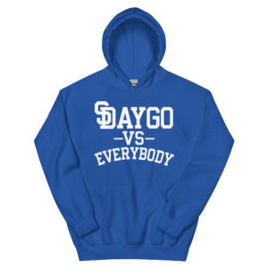DVE Blue Hunneds White SD Logo Royal Blue Hoodie