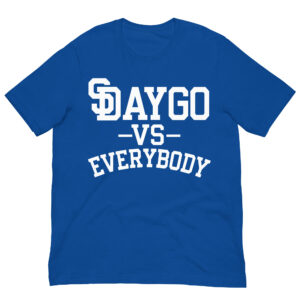 DVE Blue Hunneds White SD Logo Royal Blue T-Shirt