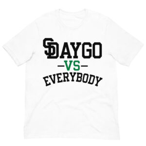DVE Palm Treez Black & Green SD Logo White T-Shirt