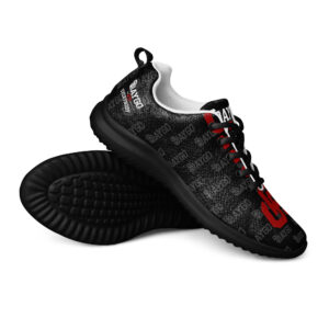 DVE Redline Black Red & White Pattern Men's Athletic Shoes