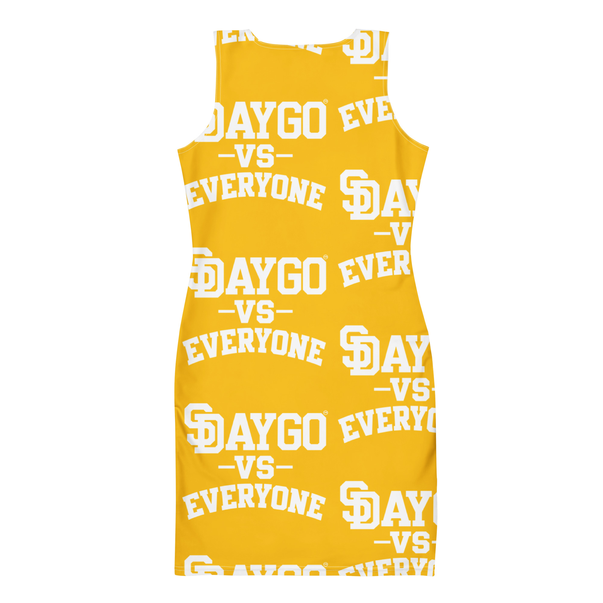 DVE Yellow Tape Women's Bodycon Dress