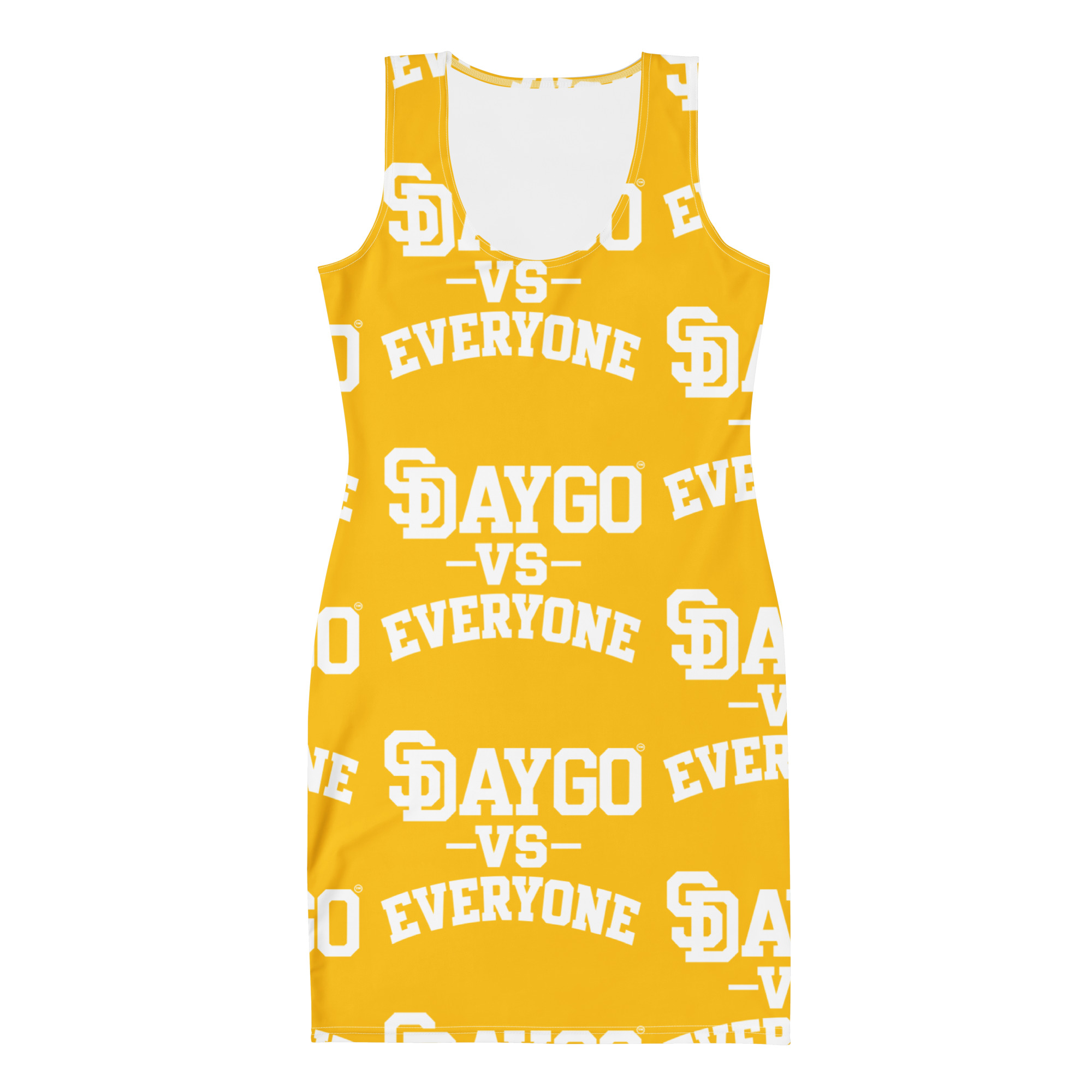 DVE Yellow Tape Women's Bodycon Dress - Image 2