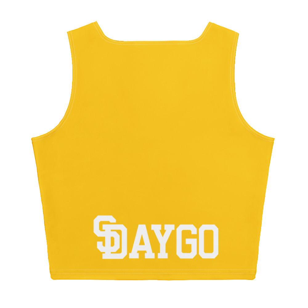 DVE Yellow Tape Women's Crop Top - Image 2