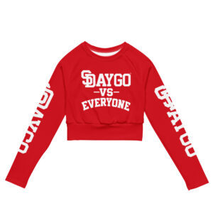 DVE Infrared Red Women's Long-Sleeve Crop Top