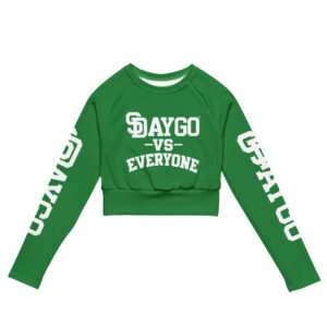 DVE Palm Treez Green Women's Long-Sleeve Crop Top