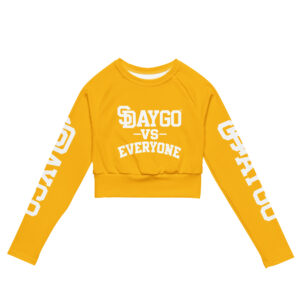 DVE Yellow Tape Women's Long-Sleeve Crop Top