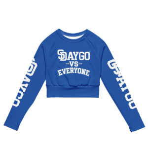 DVE Blue Hunneds Women's Long-Sleeve Crop Top
