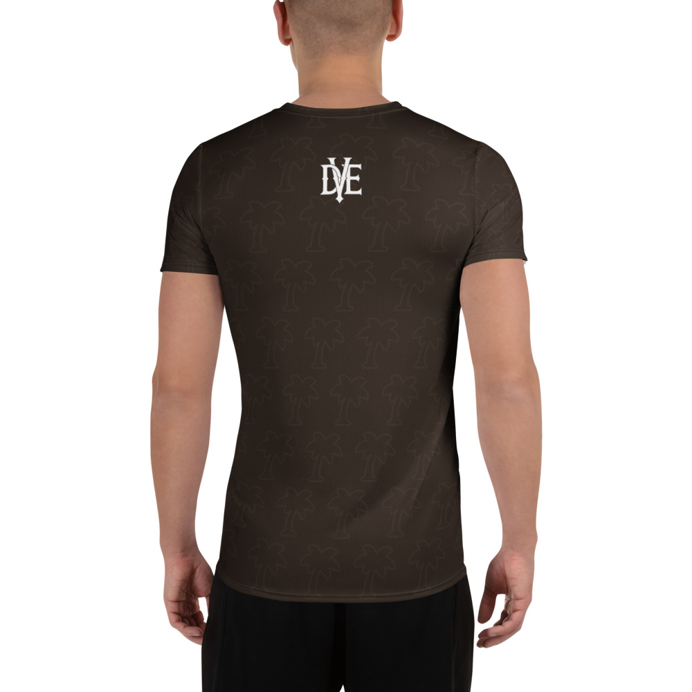 DVE 61904 Yellow & White Logo Men's athletic t-shirt - Image 2