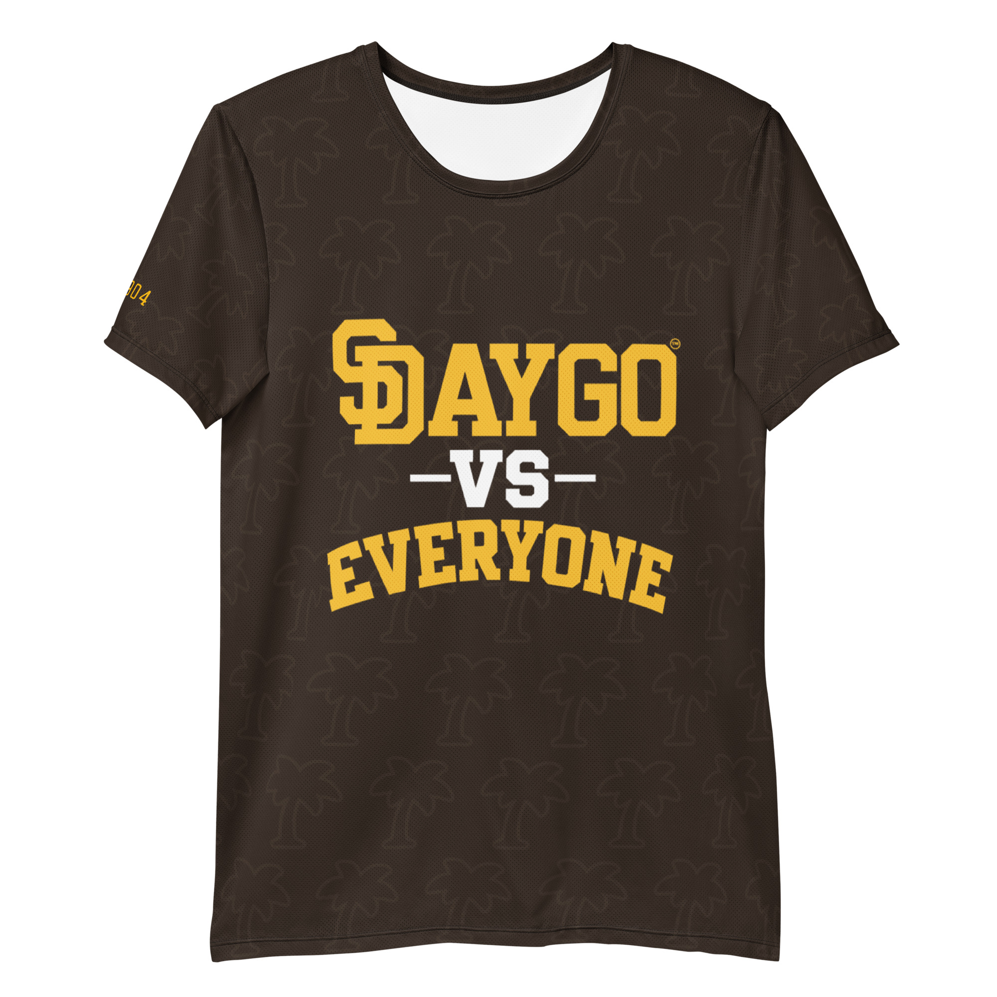 DVE 61904 Yellow & White Logo Men's athletic t-shirt
