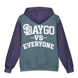 DVE Purple & Grey Premium Oversized Cotton Hoodie