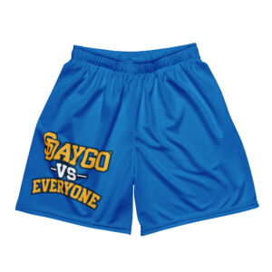 DVE California Gold Powder Blue & Gold Unisex Mesh Shorts