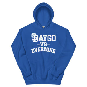 DVE Blue Hunneds White SD Logo Royal Blue Hoodie