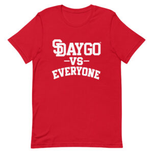 DVE Infrared White SD Logo Red T-Shirt