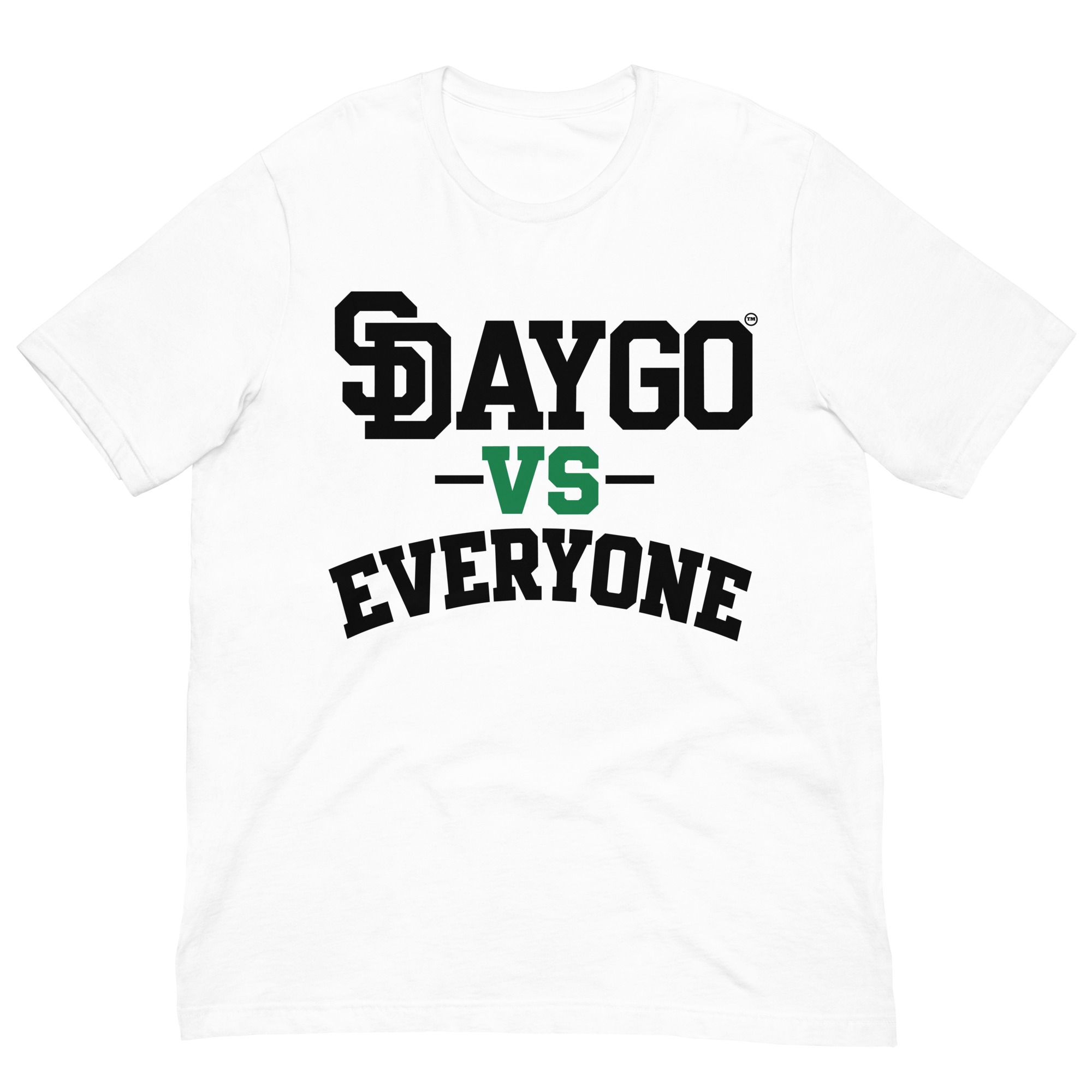 DVE Palm Treez Black & Green SD Logo White T-Shirt